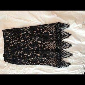 High waisted lace overlay midi skirt. Never worn.
